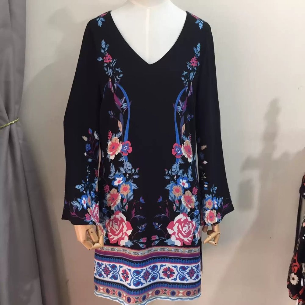 Printed chiffon dress